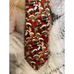 Kitty Cat Dad Christmas Tie! Meower Power!!
